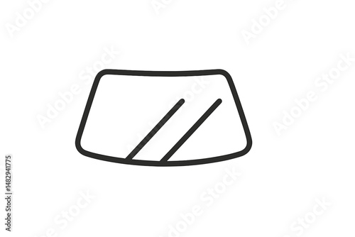 Picture of a car windshield showing wiper marks on a clear surface in daylight, focusing on visibility and vehicle maintenance