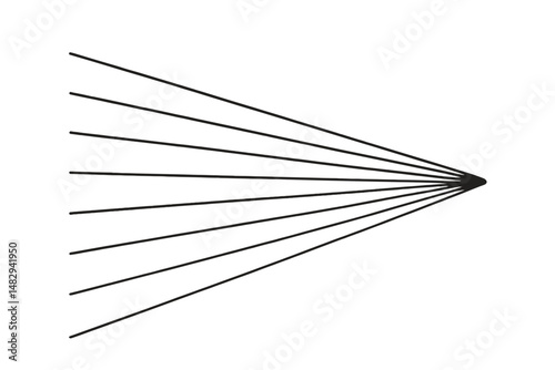 Lines converging towards a point create a dynamic visual effect in a minimalist design