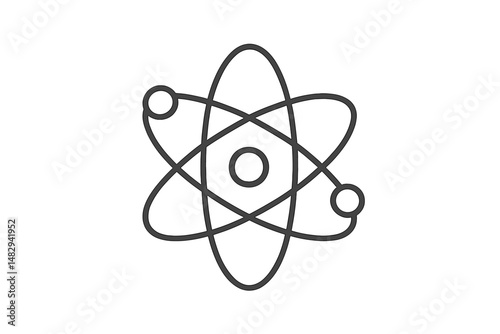 Vector illustration of an atomic symbol representing science and education concept