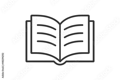 Open book displaying pages with lines, perfect for studying or reading in a quiet environment