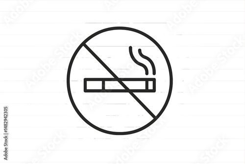 No smoking sign displayed in a public area promoting a healthier environment for everyone