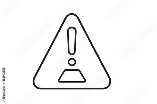 Caution symbol with exclamation mark and triangle shape indicating warning alert for safety procedures