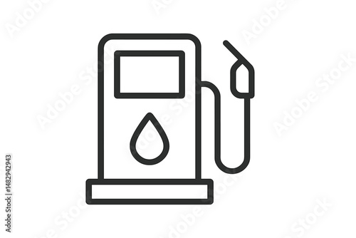 Fuel pump icon representing gas station service for vehicles in a clean and modern design