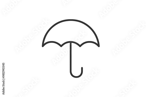 Umbrella in minimalist design symbolizes protection and weather readiness during rainy seasons