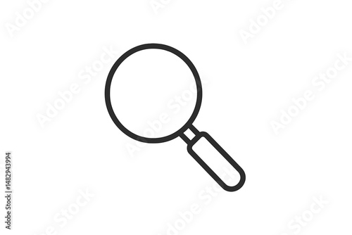 Magnifying glass symbol representing inquiry and examination in educational contexts