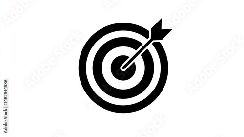 Dart hitting the bullseye represents target accuracy and goal achievement