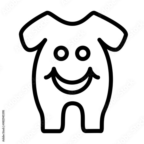Baby Onesie Vector Line Icon Design