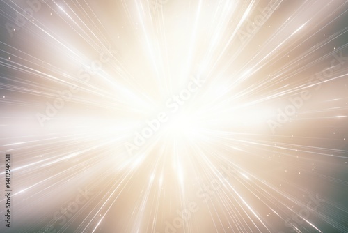 Magical white light beams crisscrossing in various directions, radiating from a central point, with a soft glow
