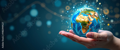 Detailed depiction of globalization and ethical sourcing highlighting transparent supply chain practices and conscientious procurement strategies driving sustainable international production in  Photo