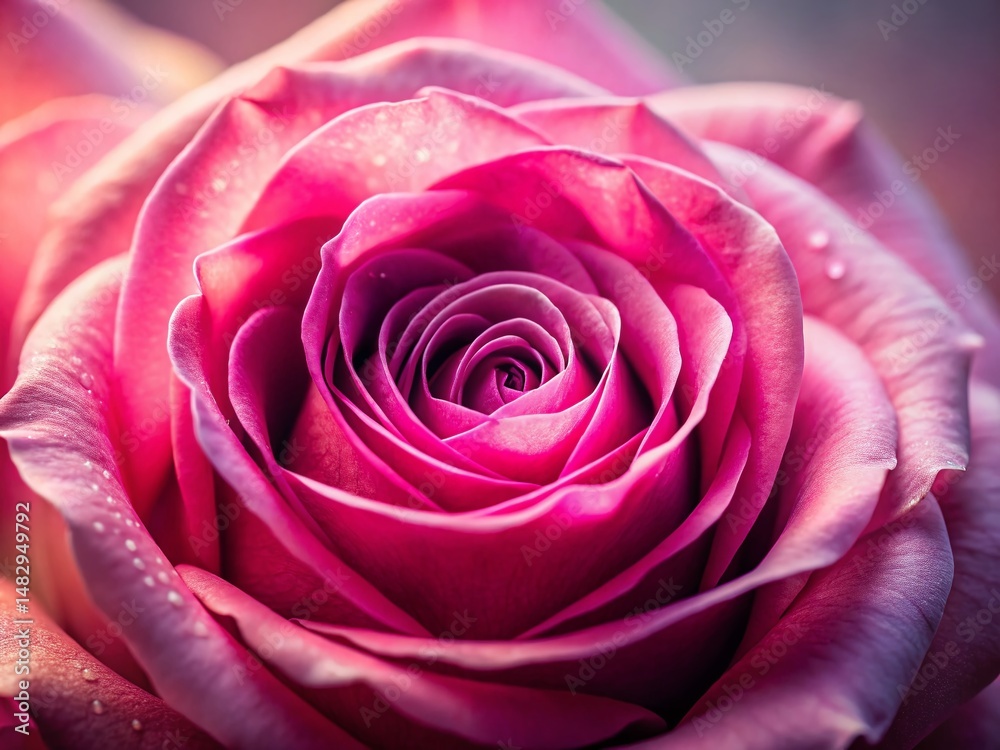 Obraz premium Delicate Pink Rose Close-Up: Soft Petals & Gentle Light, High-Resolution Stock Photo