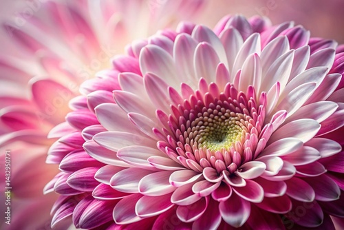 Delicate Pink and White Flower Close-Up, Blooming Blossom, Floral Macro Photography