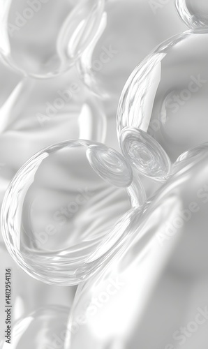 Transparent liquid sphere abstract captures the refraction and reflection creating elegant, modern visuals