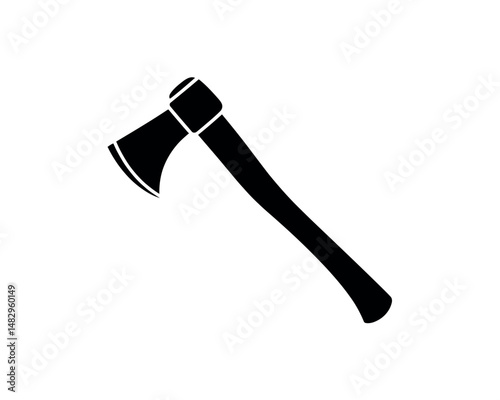 Black axe silhouette simple tool icon vector design