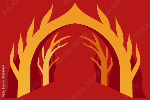 abstract background with fire flames
