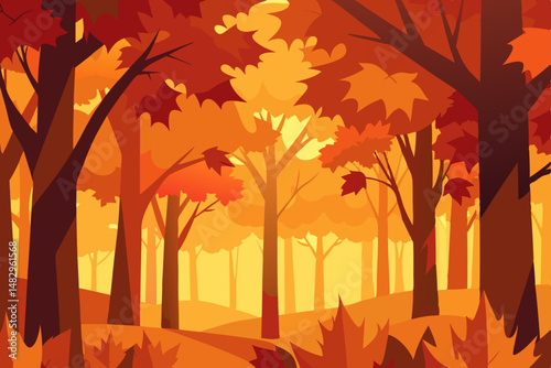 autumn trees in the park