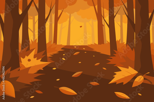 autumn landscape with trees