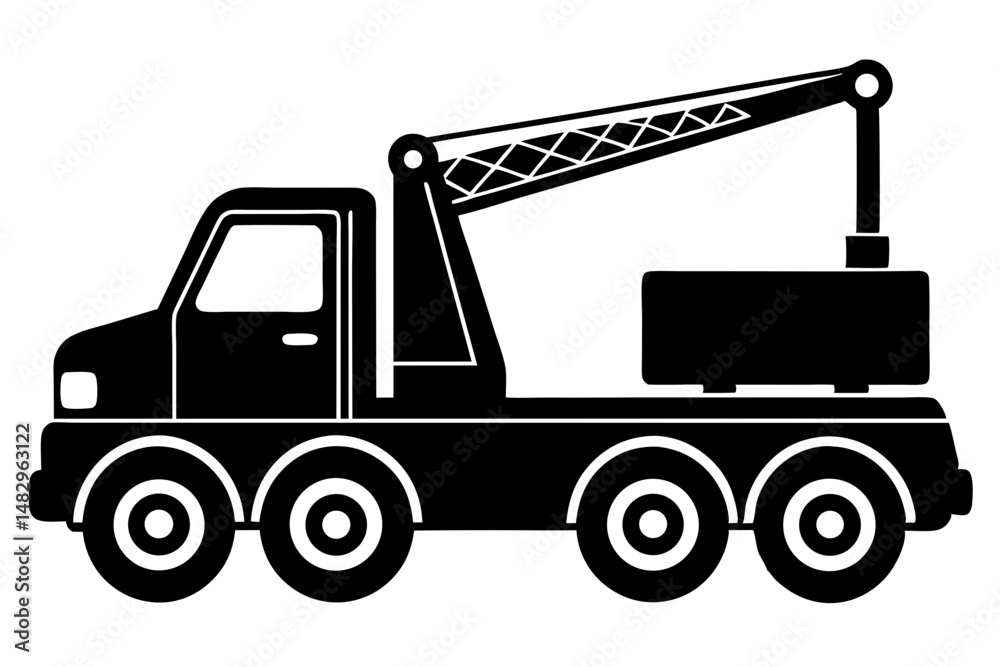 Naklejka premium vector illustration of a construction truck
