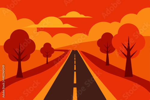 road to the sunset