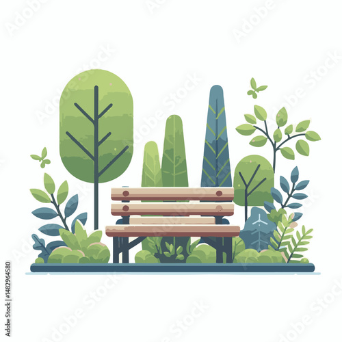 garden, bench, green, park, furniture, nature, outdoor, design, relax, seat, wood, decoration, chair, summer, relaxation, rest, comfortable, lawn, plant, wooden, old, landscape, gardening, outside, li