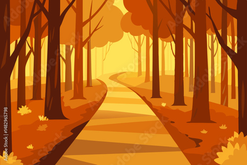 autumn landscape with trees