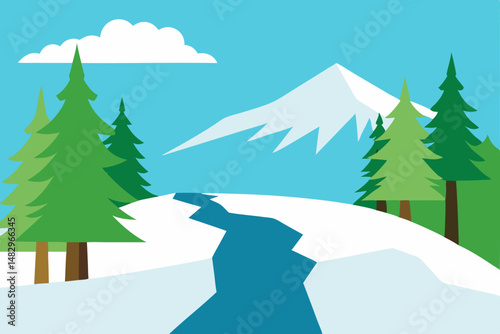 winter forest landscape