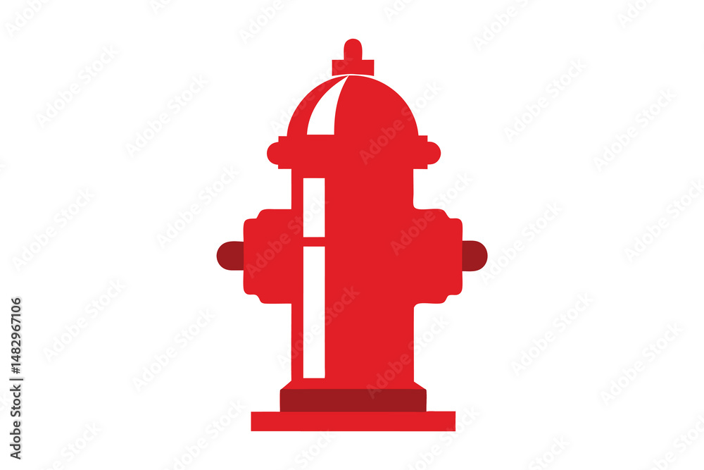 Classic red fire hydrant isolated on a white background Classic red fire hydrant isolated on a white background