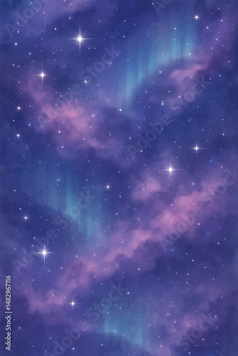 Watercolor galaxy background, illustration vector
