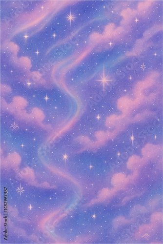 Dreamy galaxy illustration vector background