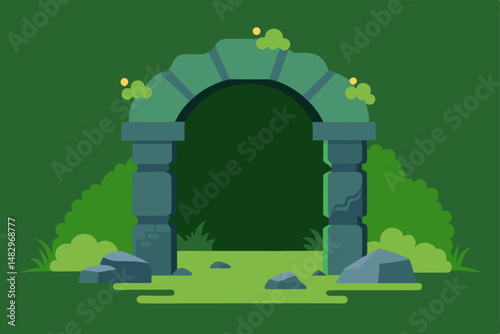 illustration of a castle with a cross