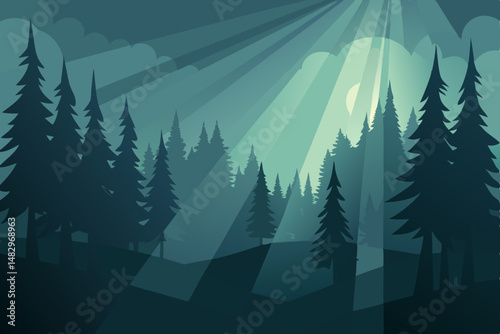 vector illustration of a forest