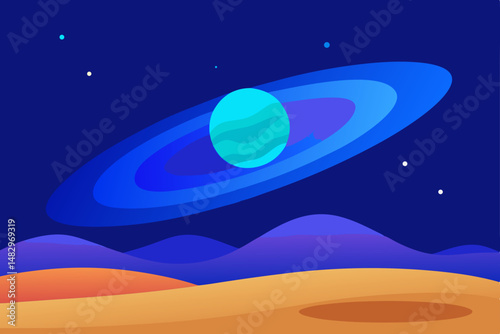 alien planet in space