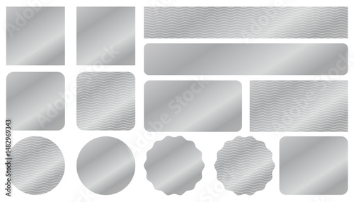 Solid Silver Scratch Card Shape. Vector EPS10
