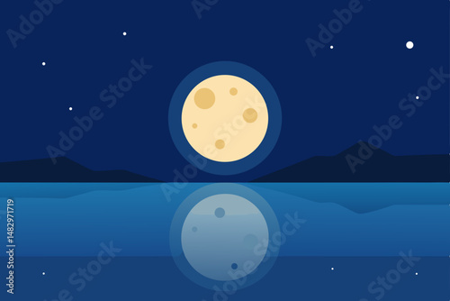 moon over the sea