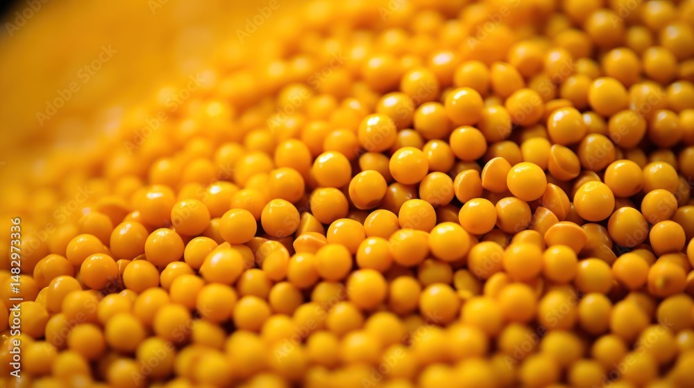 Pile of yellow candy or small spherical objects. Pile of yellow candy or small spherical objects.