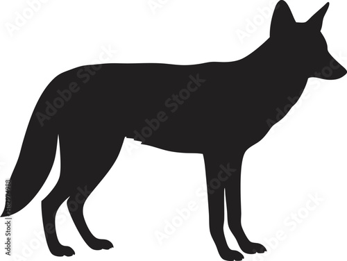 Jackal Silhouette PNG Transparent Background