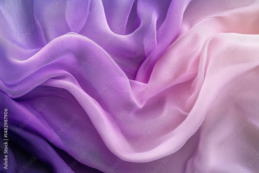 Obraz premium Flowing fabric in purple and pink hues.