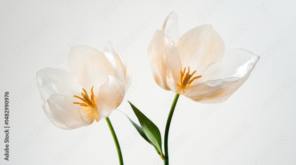 3D colorful two spring flowers on white background. Wild flowers, spring grass seamless pattern 3d realistic. Minimal scene for model products, stage showcase, promotion display. 3D colorful two spring flowers on white background. Wild flowers, spring grass seamless pattern 3d realistic. Minimal scene for model products, stage showcase, promotion display.