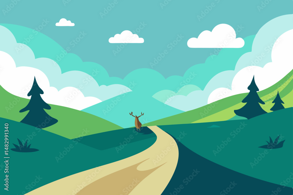 Obraz premium landscape with mountains