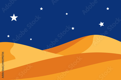 desert landscape with stars