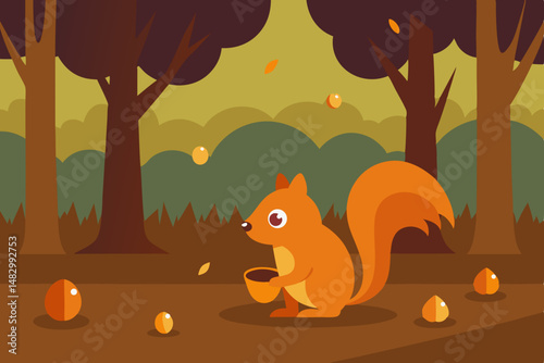 squirrel in the woods