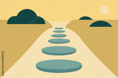 zen stones on the sand