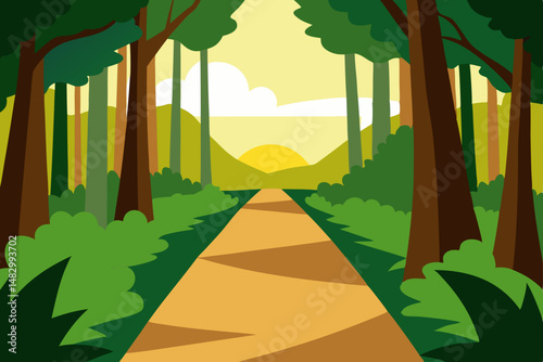 vector illustration of a forest