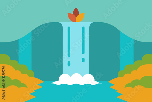 vector illustration of a burning candle
