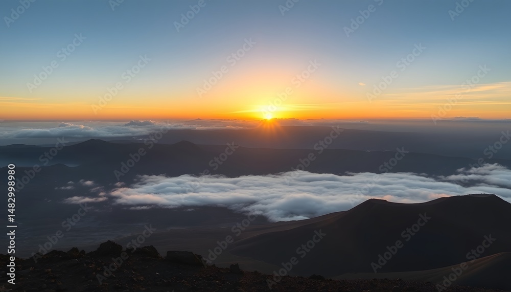 Fototapeta premium sunset over the mountains