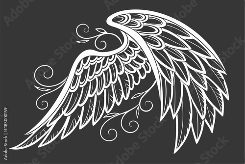 Photoshop overlays set to screen fairy wings drag and drop angel wings with black background for adobe composites. ornate, beautiful, intricate, wings.