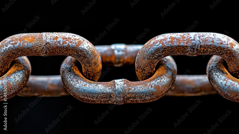 Fototapeta premium Rusted chain close-up