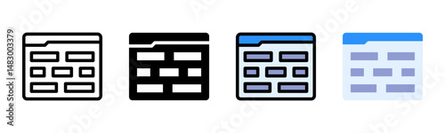 Layout icon sheet multiple style collection