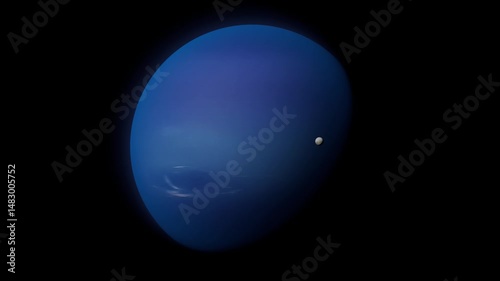 Triton – 4K Seamless Animation of Neptune’s Moon in Orbit