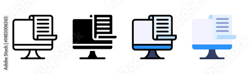 Computer icon sheet multiple style collection