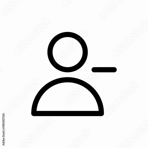 Remove user profile account icon vector sign